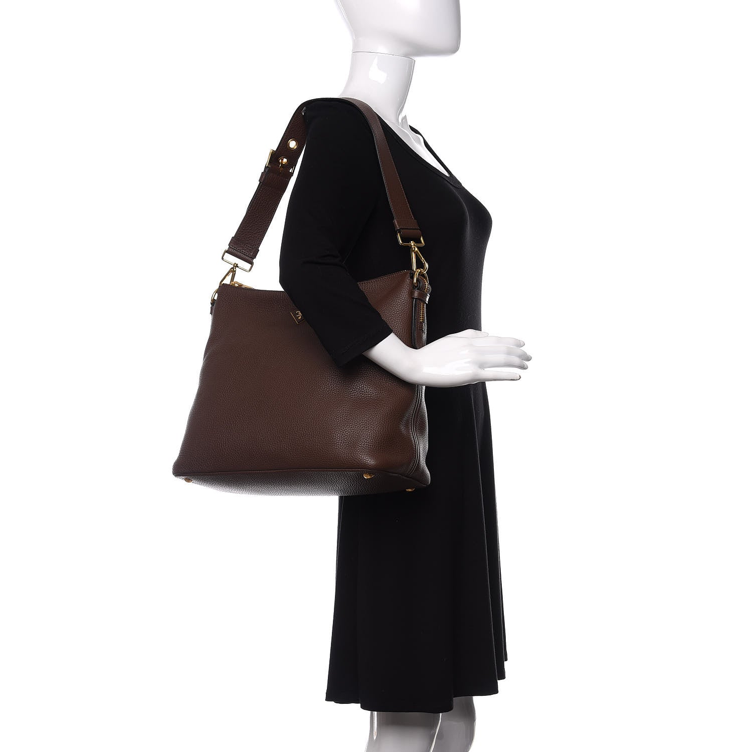 Prada Vitello Daino Hobo Bruciato 2 of 12