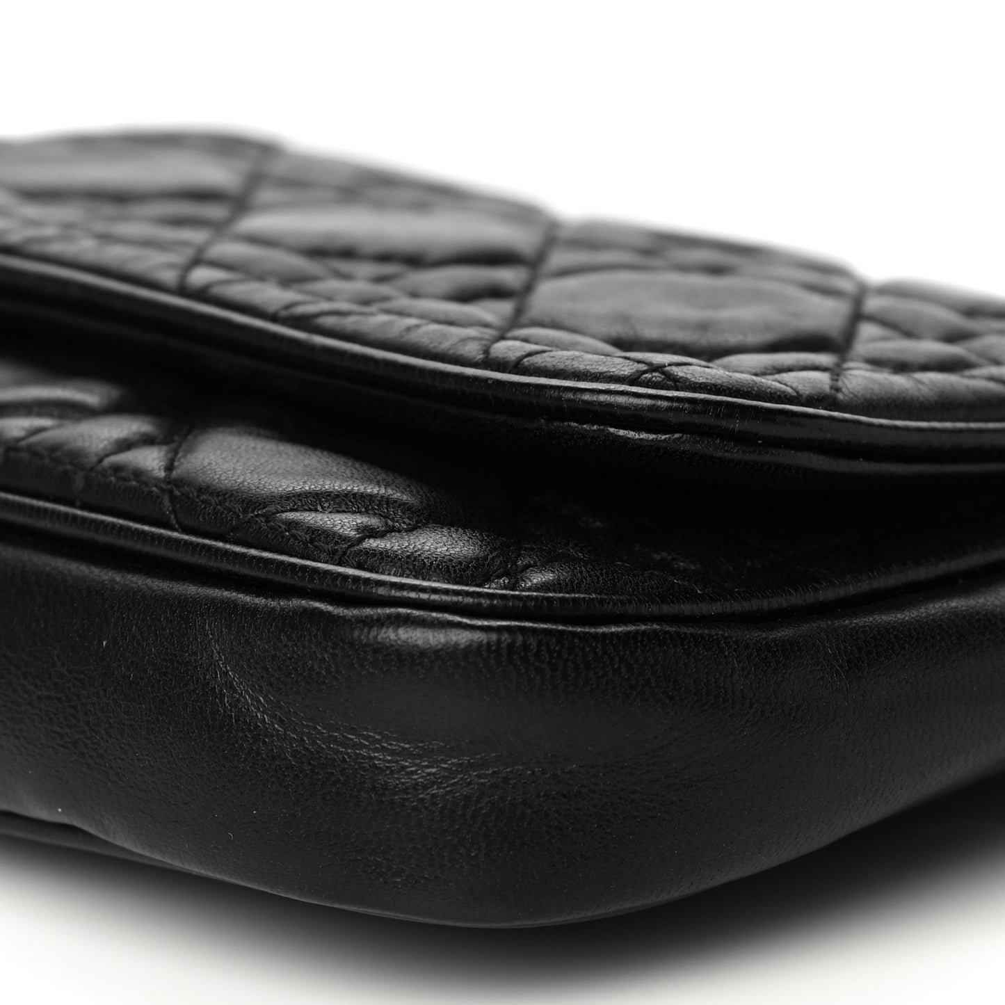 Lambskin Cannage Lady Dior Pochette Black