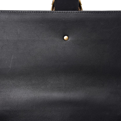Gucci Calfskin Bamboo Web Large Dionysus Top Handle Bag Black Bright Evergreen Hibiscus Red 8 of 22