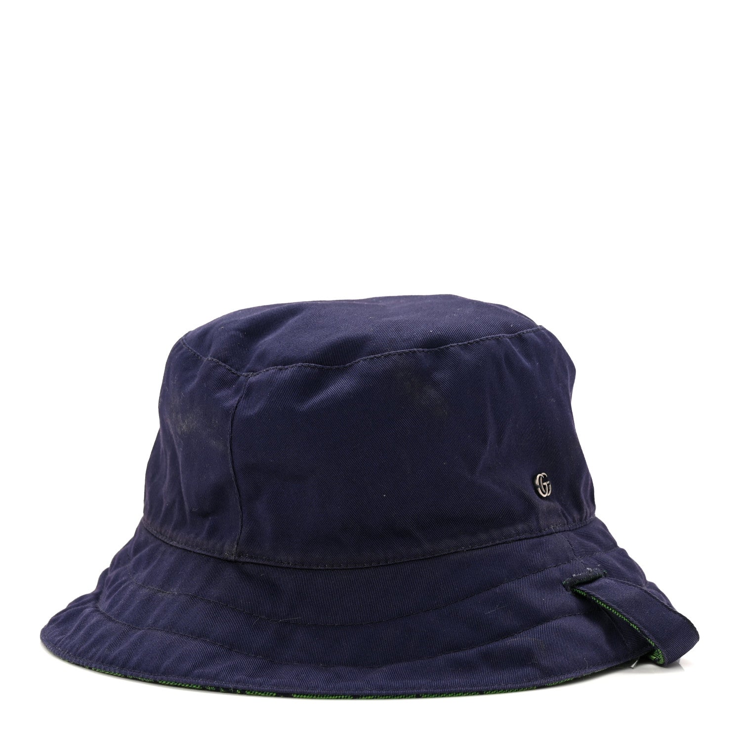 Gucci Monogram Multicolor Reversible Self-Tie Bucket Hat S Green Blue 3 of 16