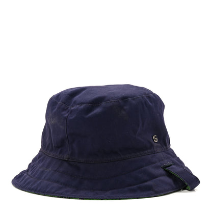 Gucci Monogram Multicolor Reversible Self-Tie Bucket Hat S Green Blue 3 of 16