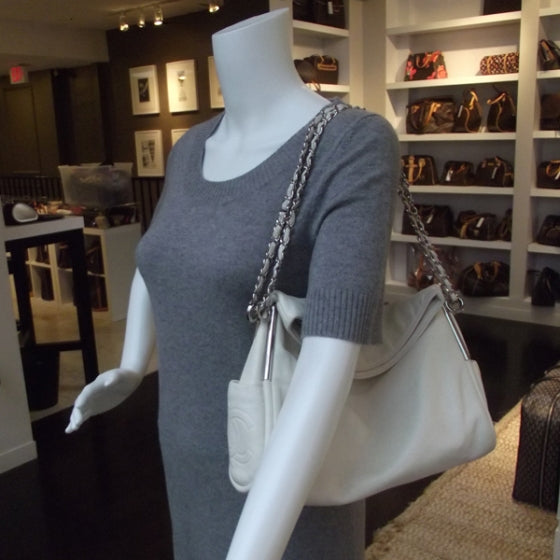 Lambskin Ultimate Soft Shoulder Bag White