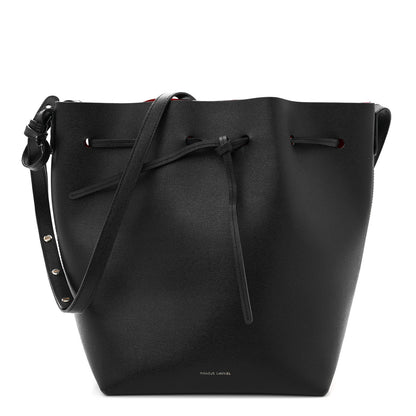 Mansur Gavriel MANSUR GAVRIEL Saffiano Bucket Bag Black Flamma 1 of 17