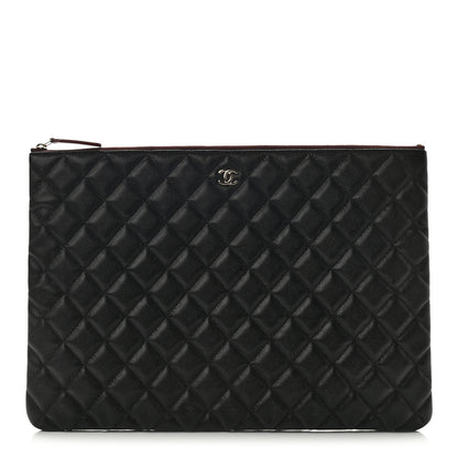 Chanel Caviar Quilted Large Cosmetic Case Black 1 of 7