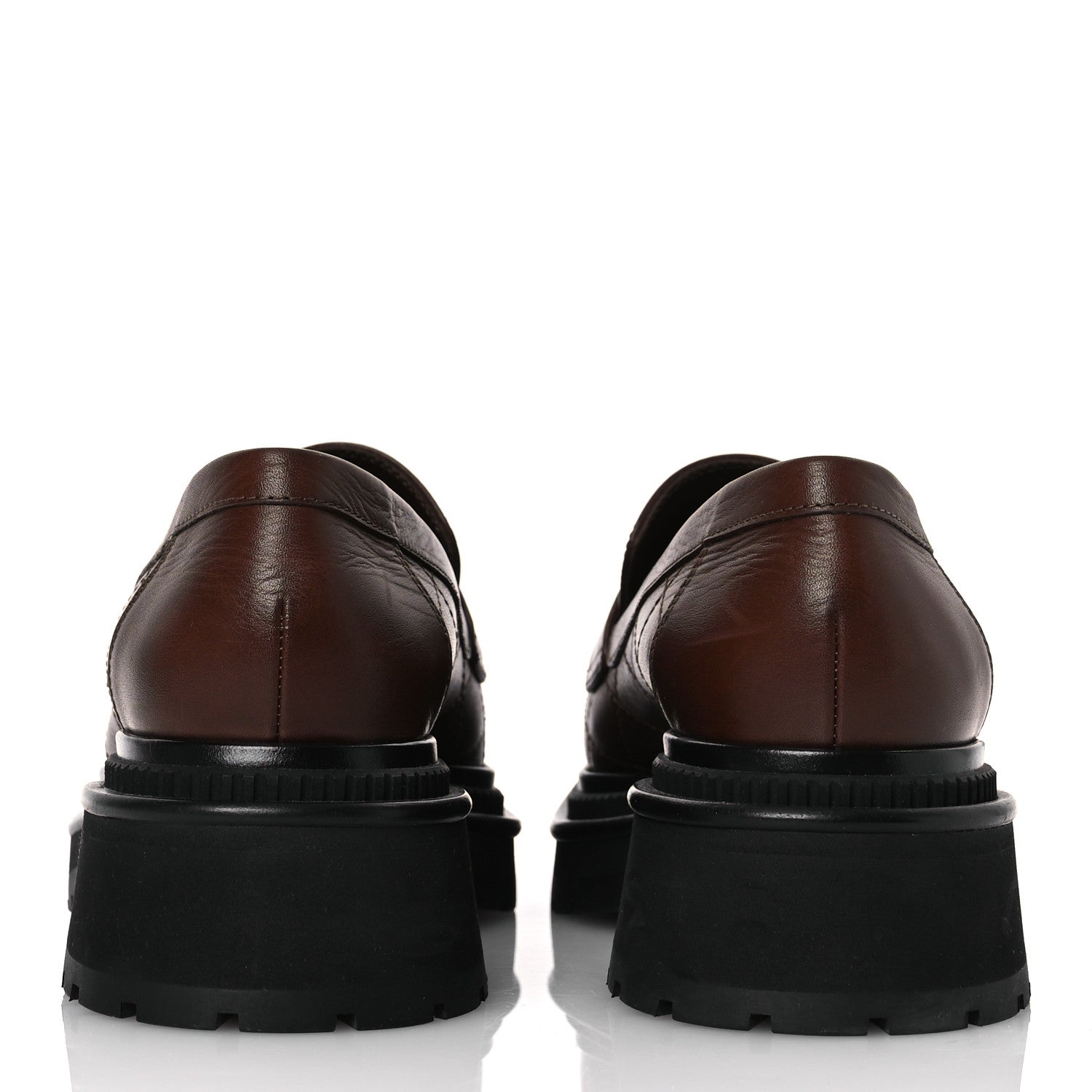 Chanel Calfskin Quilted CC Mocassin Loafers 41 Brown 1652162