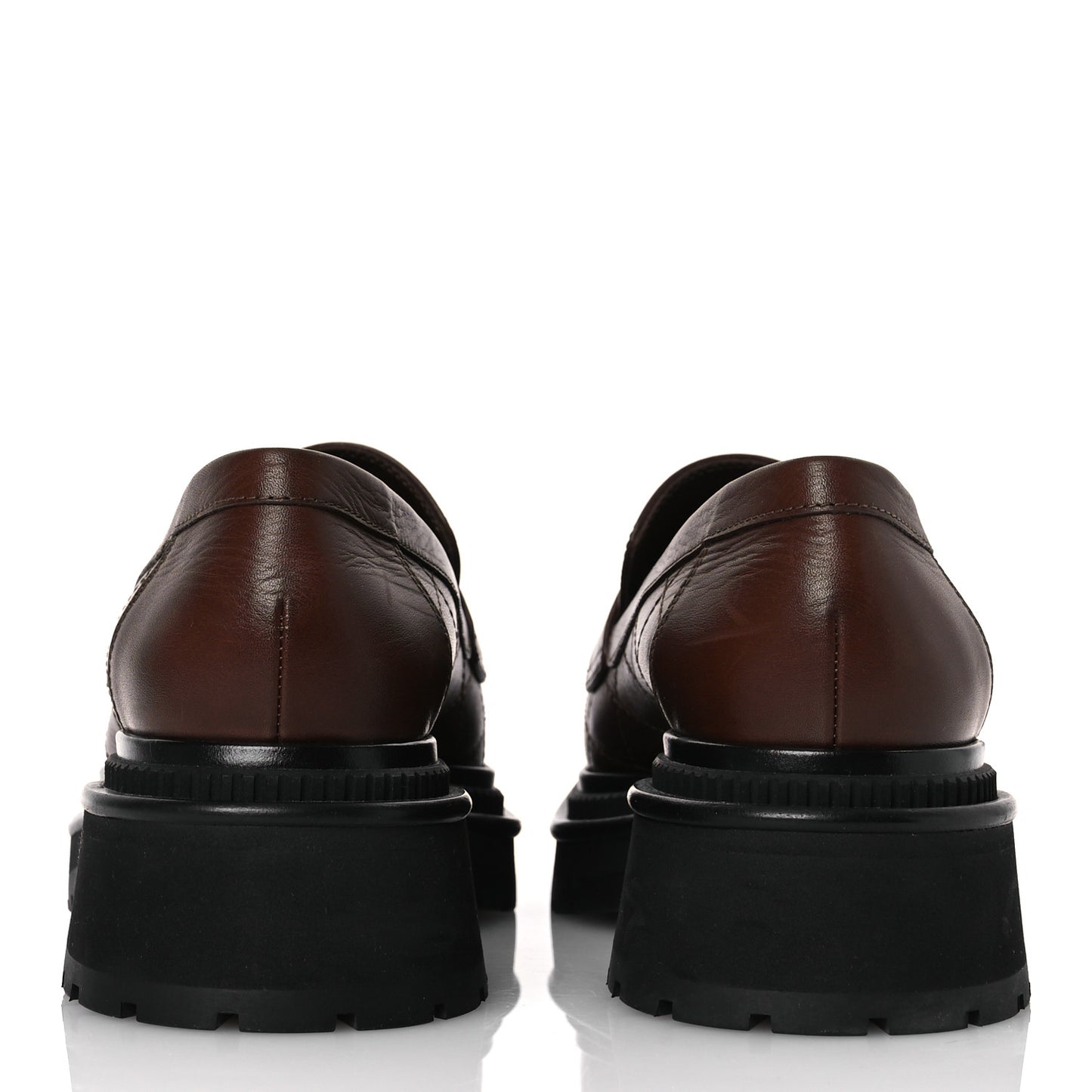 Calfskin Quilted CC Mocassin Loafers 41 Brown