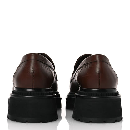 Chanel Calfskin Quilted CC Mocassin Loafers 41 Brown 6 of 14