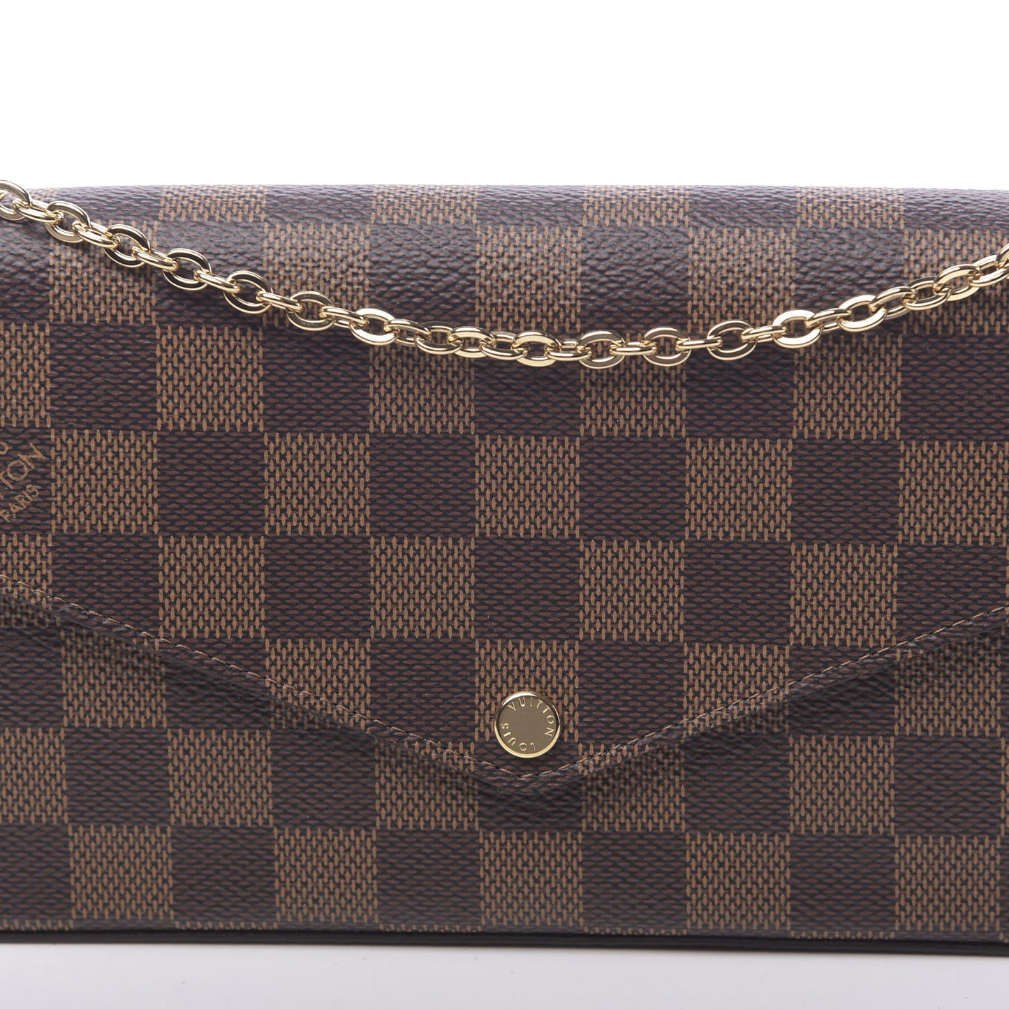 Damier Ebene Pochette Felicie Chain Wallet