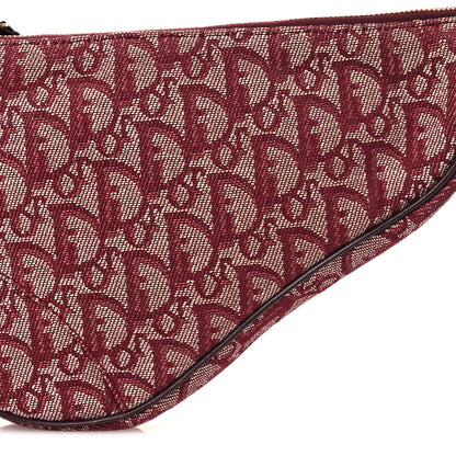 Christian Dior Monogram Mini Saddle Pochette Burgundy 8 of 13