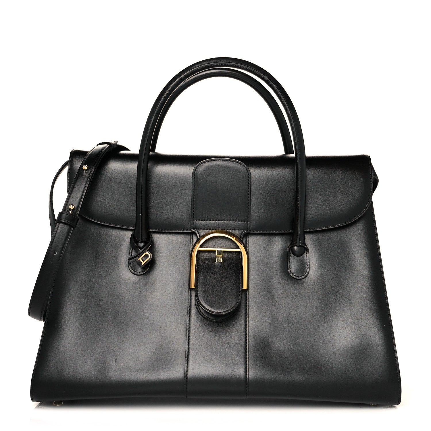 Delvaux Box Calfskin GM Brillant Satchel Black 1 of 13