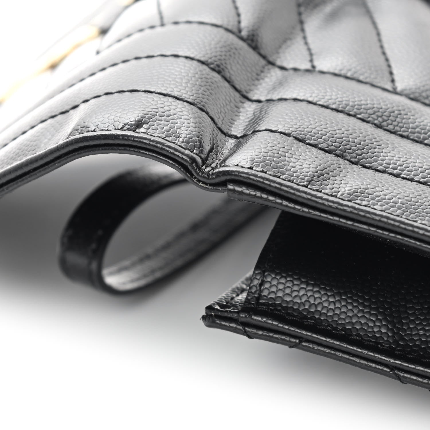 Saint Laurent Grain De Poudre Textured Mixed Matelasse Triquilt Monogram Clutch Black 9 of 11