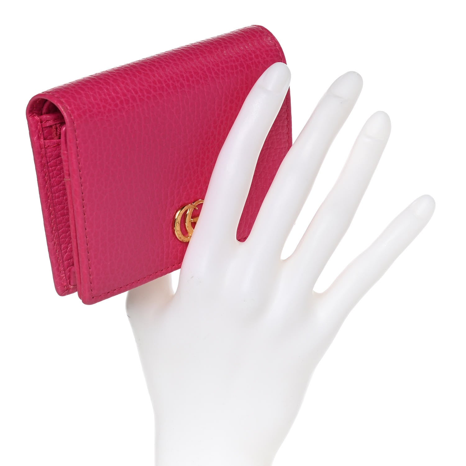 Gucci Dollar Calfskin GG Marmont Card Case Box Pink 2 of 6