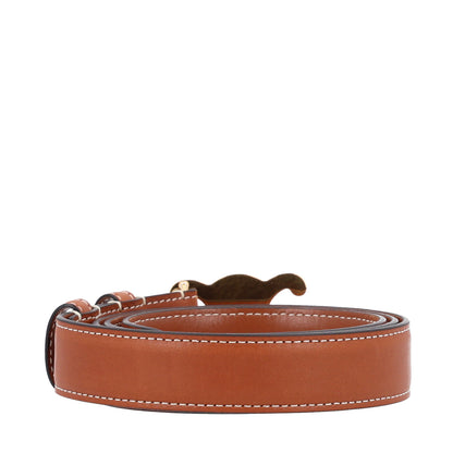 Celine Box Calfskin Medium 25mm Triomphe Belt 90 36 Tan 2 of 6