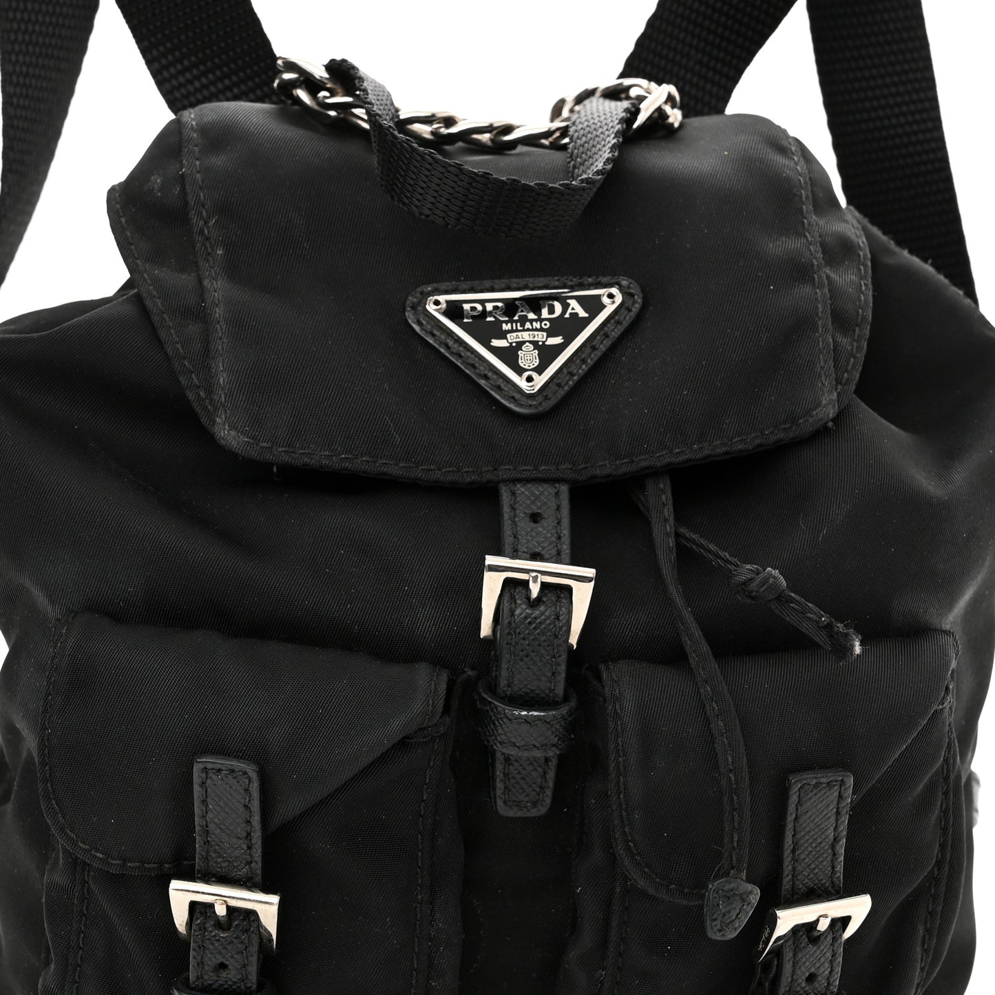 Nylon Vela Mini Crossbody Backpack Black