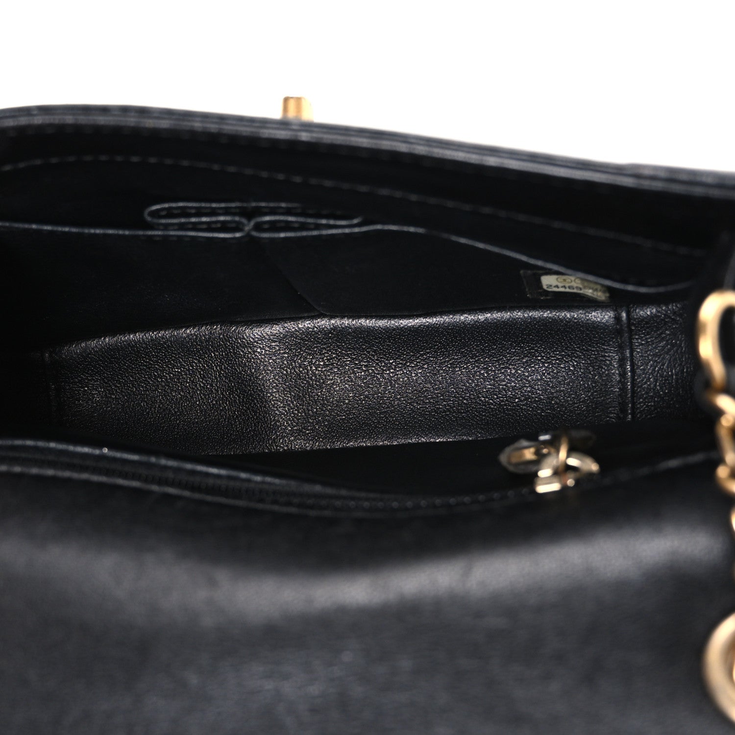 Chanel Lambskin Reversed Chevron Quilted Flap Black 5 of 11