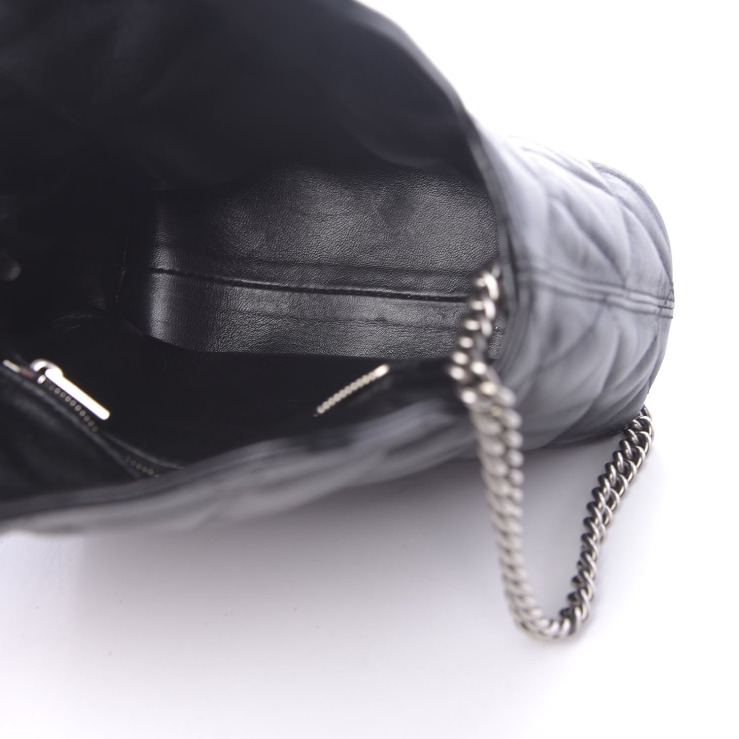 Balenciaga Calfskin Quilted Touch B Square Shoulder Bag Black 5 of 11