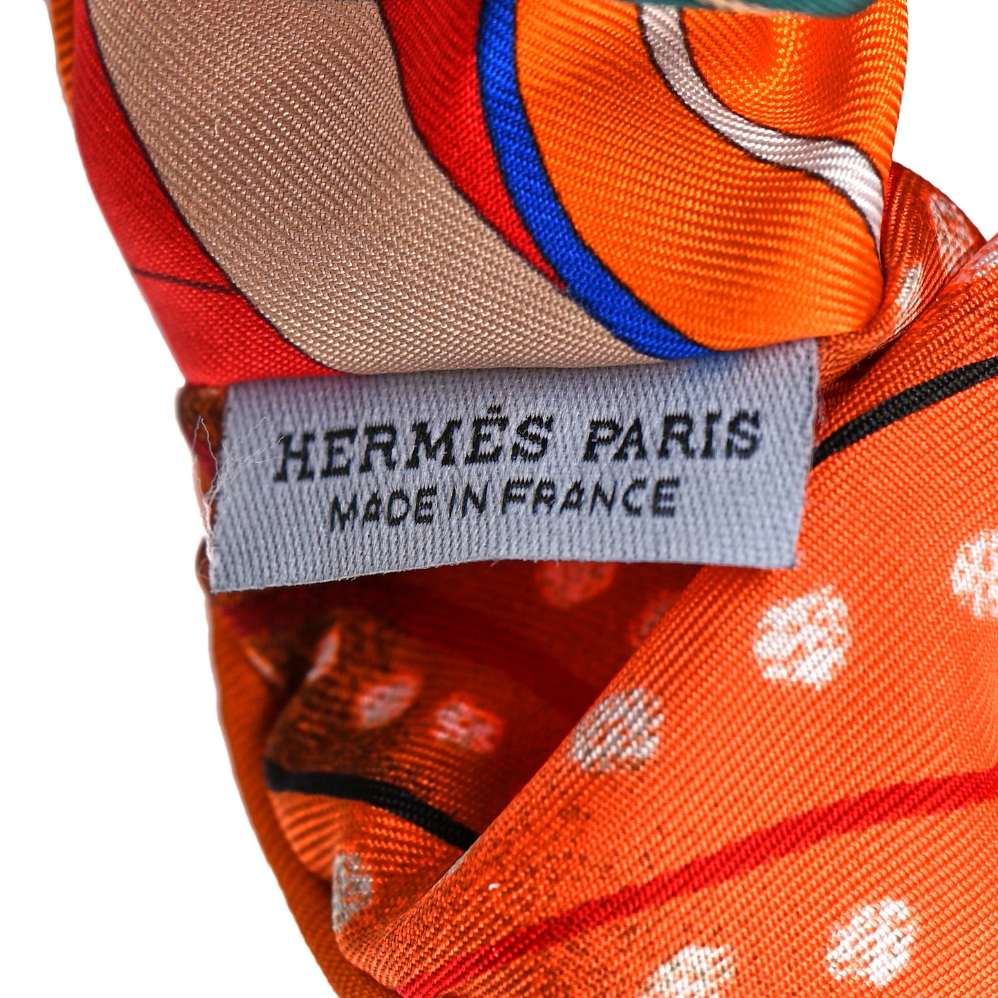 Silk Patchwork Claudia Scrunchie Orange Fruite