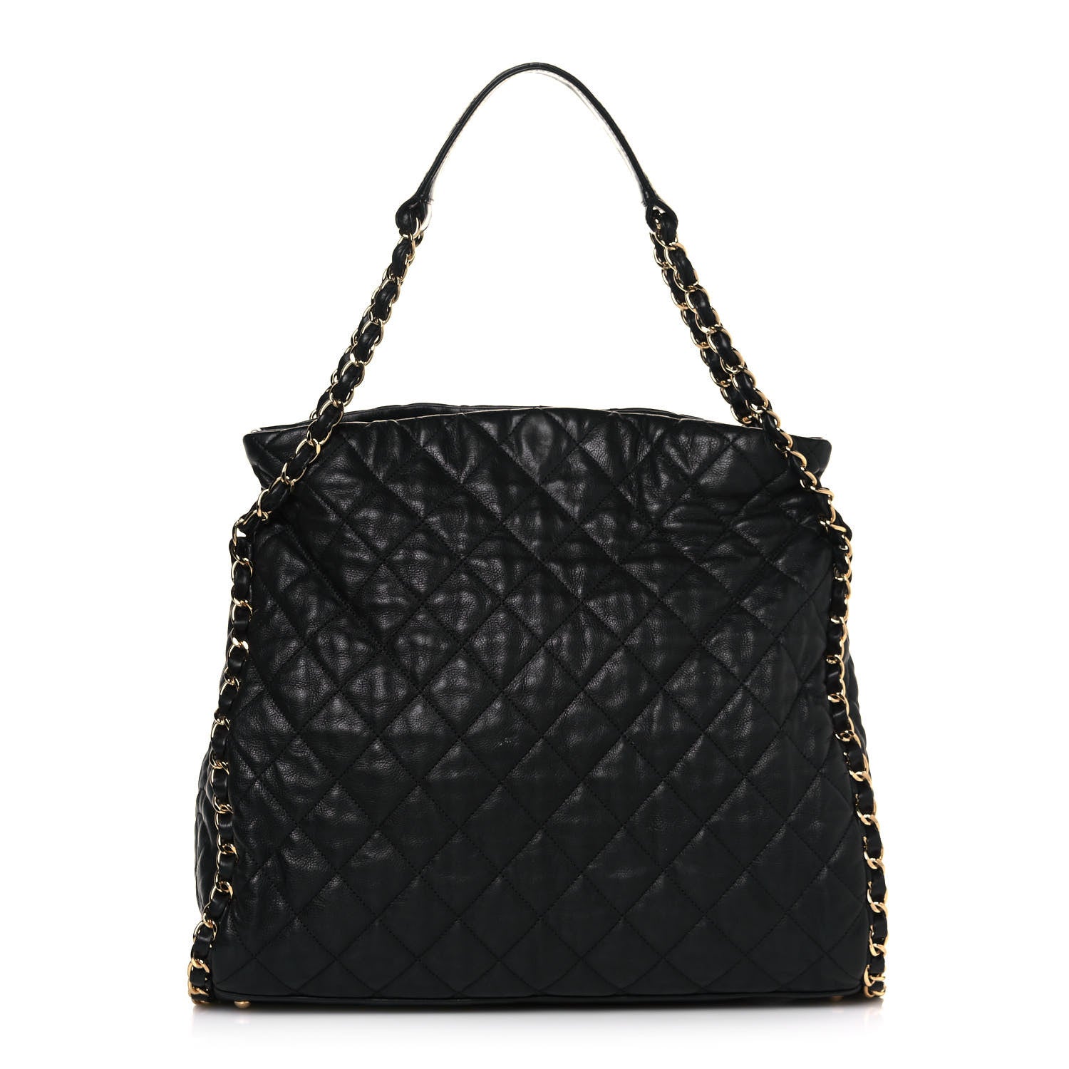 Chanel Calfskin Quilted Large Chain Me Hobo Black 1 of 18