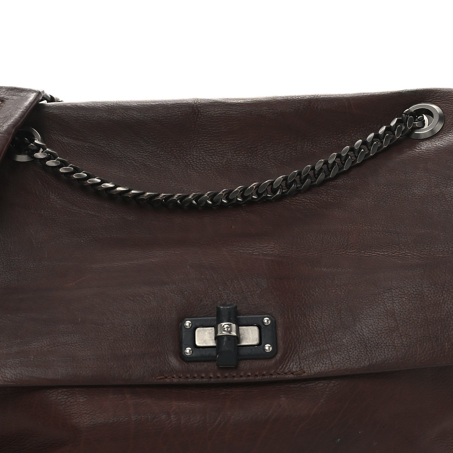 Lanvin Calfskin Medium Happy Shoulder Bag Brown 7 of 9