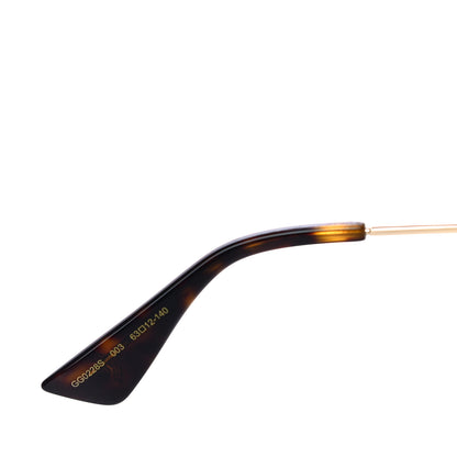 Gucci Square Frame Sunglasses GG0228S Gold 6 of 7