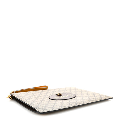 Gucci GG Supreme Monogram Neo Vintage Zip Wristlet Pouch Beige New Acero Crop 4 of 8