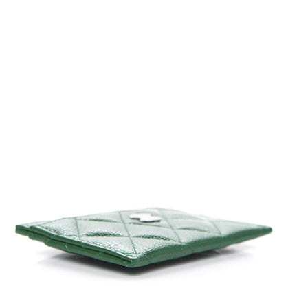 Chanel Caviar Quilted Card Holder Green 4 of 9