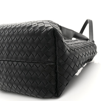 Bottega Veneta Calfskin Intrecciato Small Pinacoteca Tote Black Fondant 10 of 10