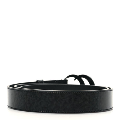 Gucci Azalea Calfskin Enamel Monochrome Double G 30mm Belt 90 36 Black 2 of 4