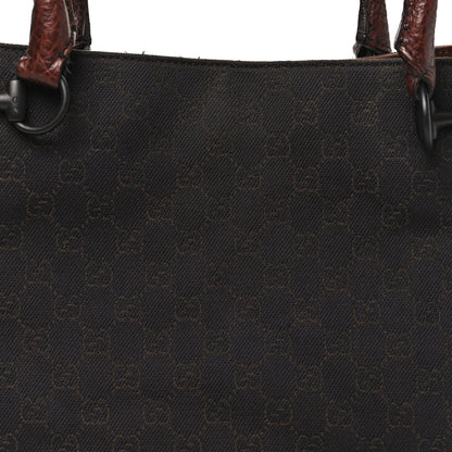 Gucci Monogram Denim GG Shoulder Bag Black Brown 8 of 12