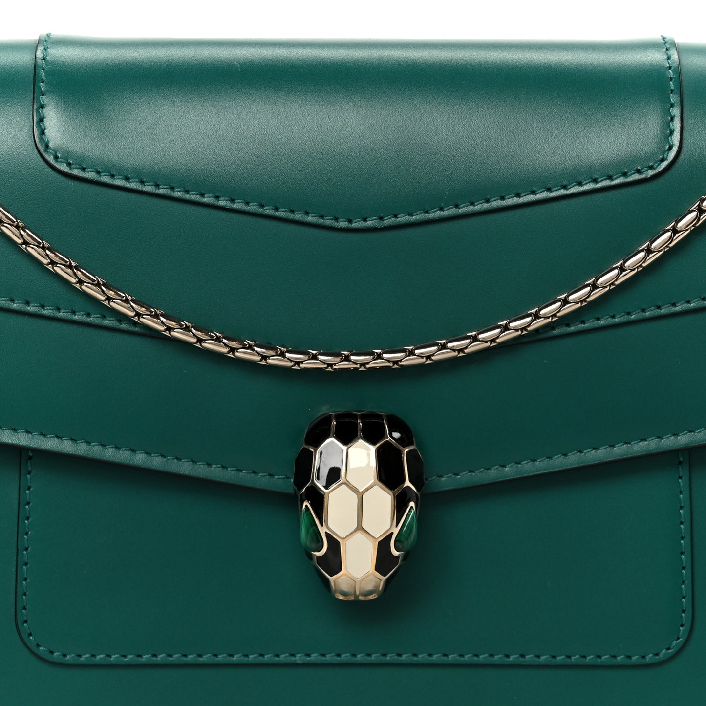 Calfskin Serpenti Forever Shoulder Bag Emerald Green