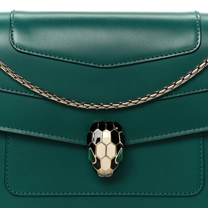 Bulgari Calfskin Serpenti Forever Shoulder Bag Emerald Green 9 of 11