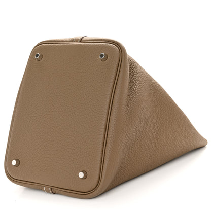 Hermes Taurillon Clemence Picotin Lock 22 MM Etoupe 10 of 10