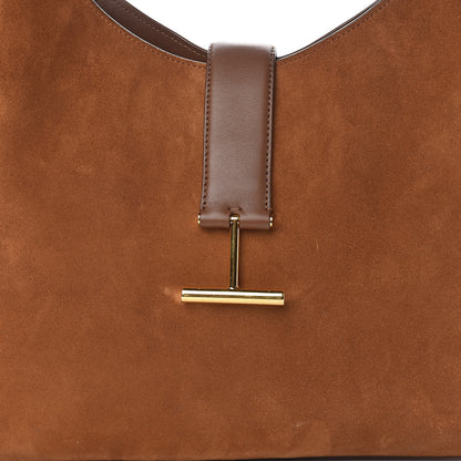 Tom Ford Suede Calfskin Tara Hobo Wood 11 of 11