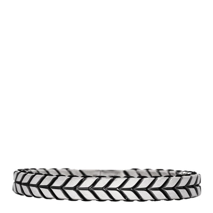 David Yurman Sterling Silver 9mm Chevron Woven Bracelet 1 of 4