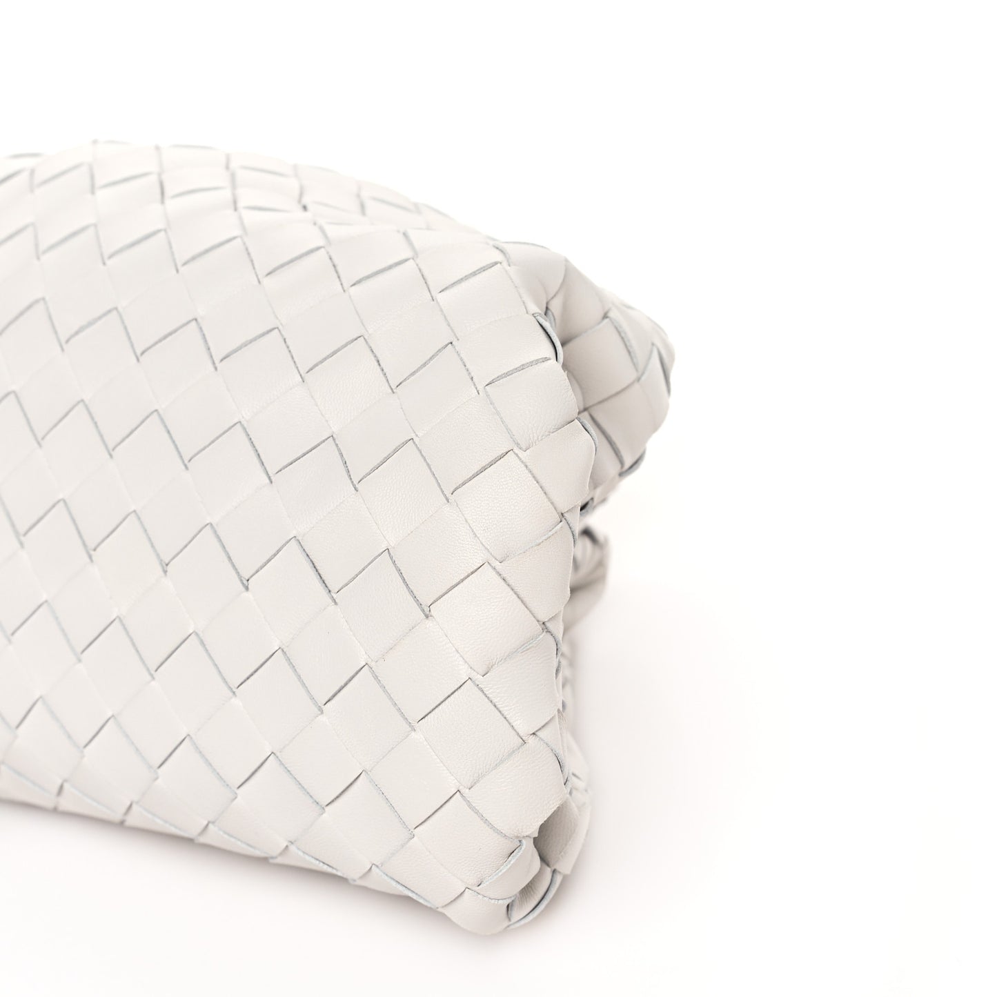 Nappa Maxi Intreccio The Pouch Oversized Clutch Chalk