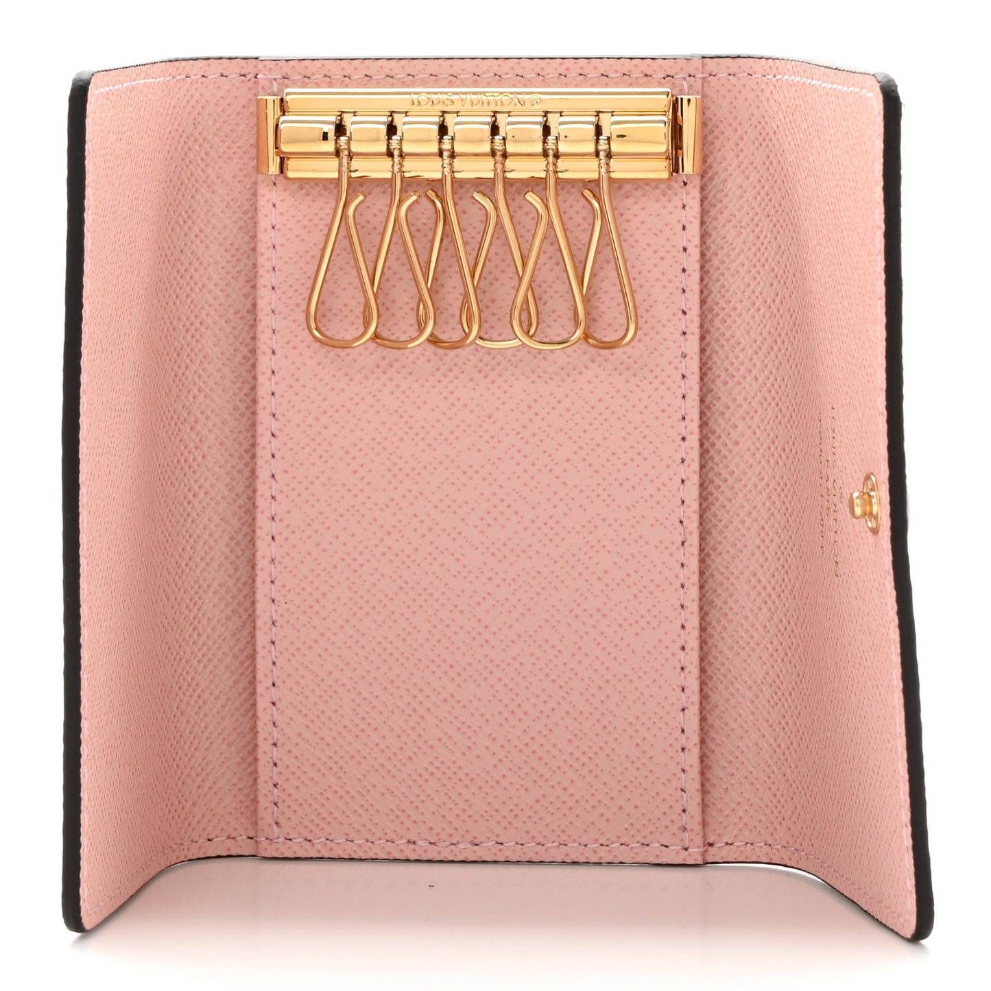 Damier Ebene Multicles 6 Key Holder Rose Ballerine