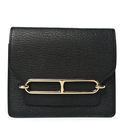 Hermes Chevre Mysore Roulis Slim Wallet Black 1 of 8