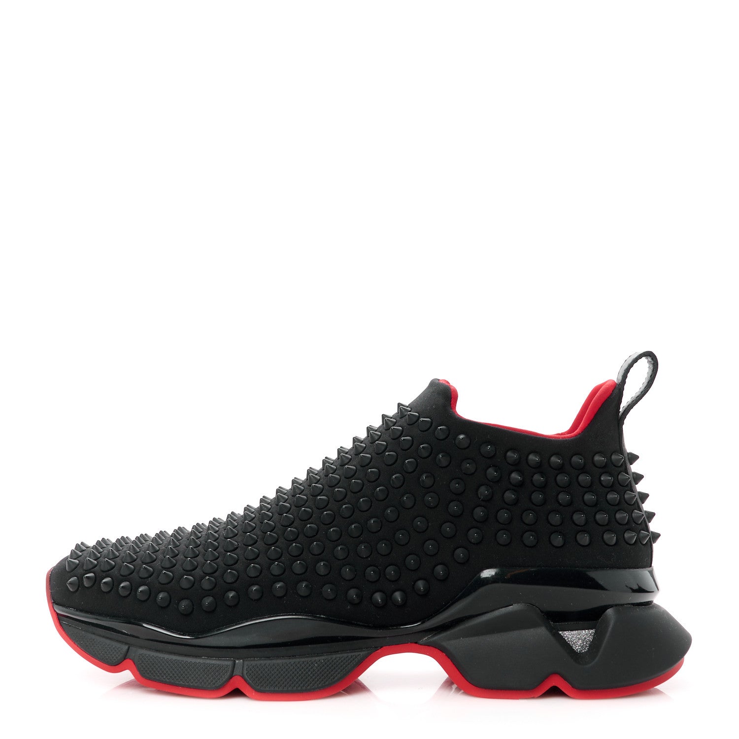 Christian Louboutin Neoprene Spike Sock Donna Flat Sneakers 40 Black 1 of 8