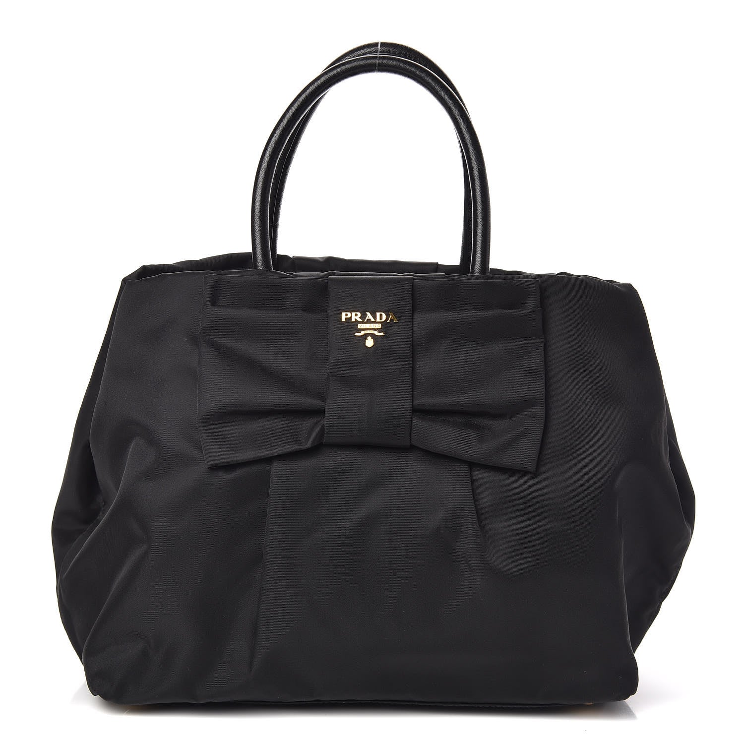 Prada Nylon Tessuto Fiocco Bow Tote Black 1 of 10
