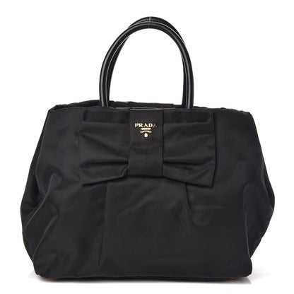 Prada Nylon Tessuto Fiocco Bow Tote Black 1 of 10