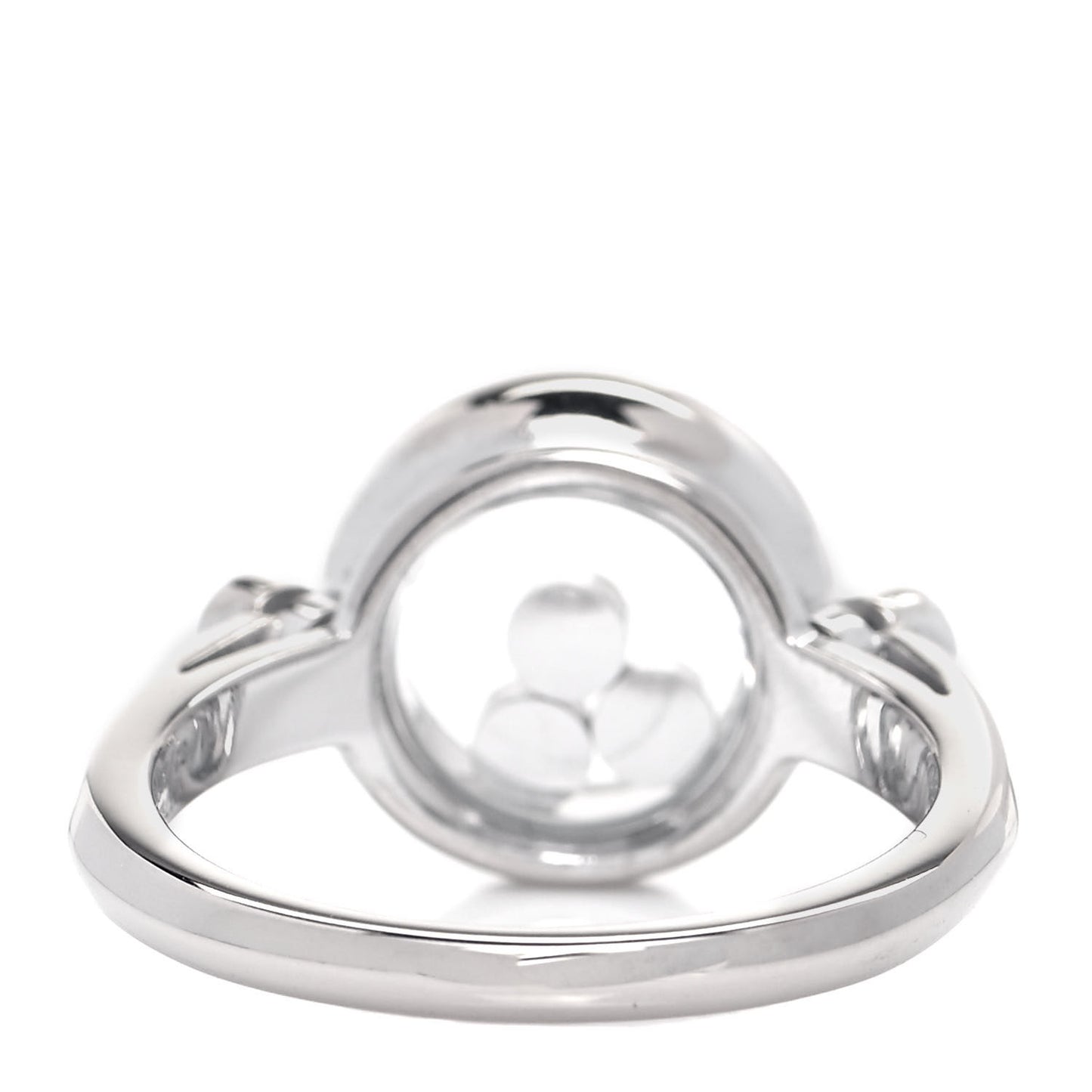 18K White Gold Happy Diamonds Circle Ring 51 5.75