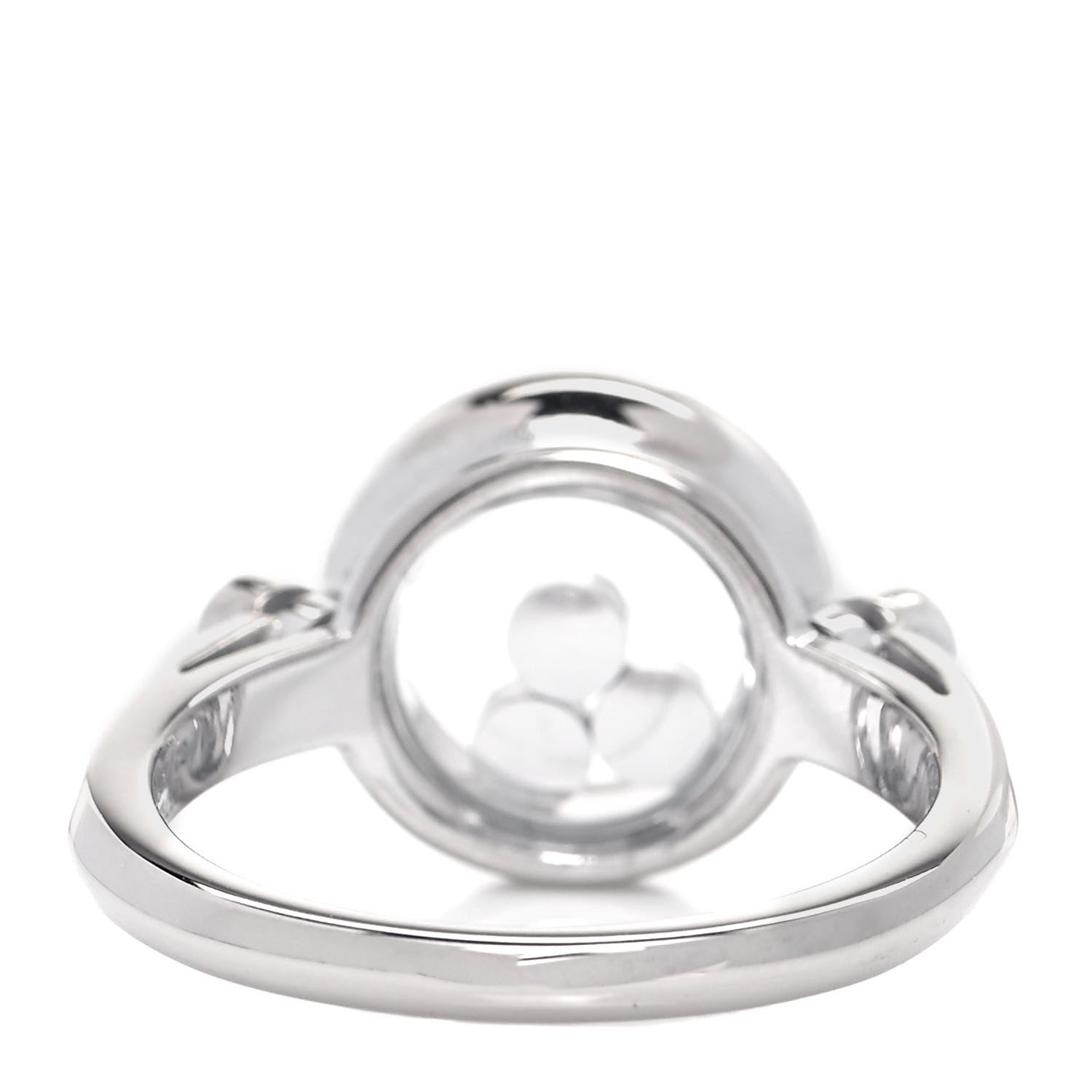 Chopard 18K White Gold Happy Diamonds Circle Ring 51 5.75 3 of 5