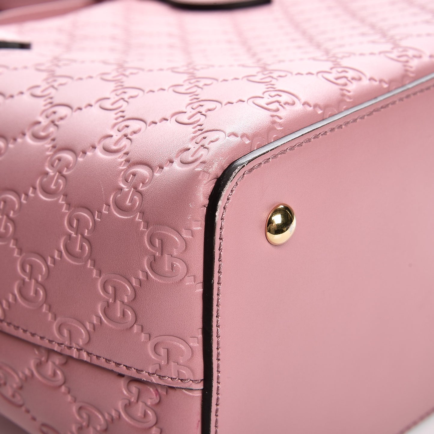 Guccissima Signature Linea A Foldover Tote Rose Baby Candy