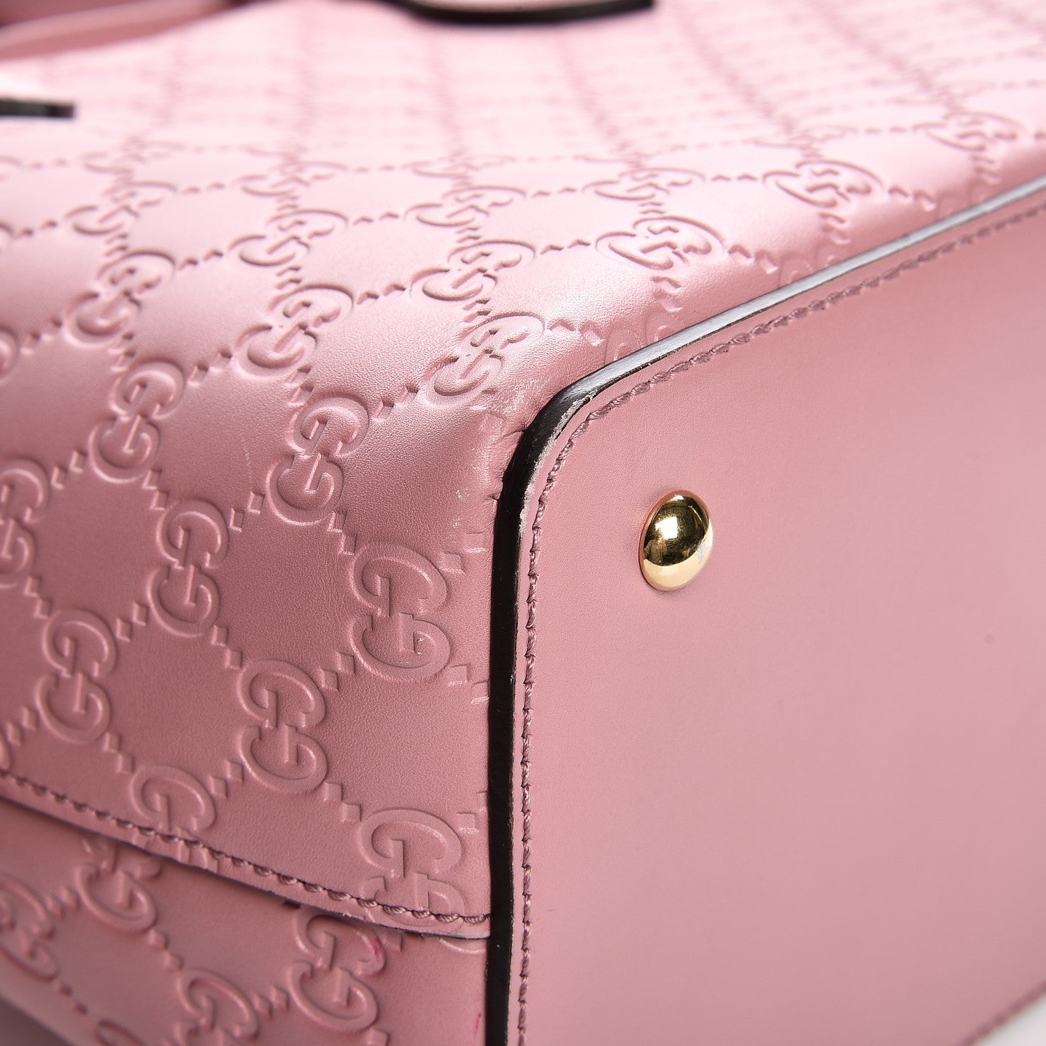 Gucci Guccissima Signature Linea A Foldover Tote Rose Baby Candy 9 of 12