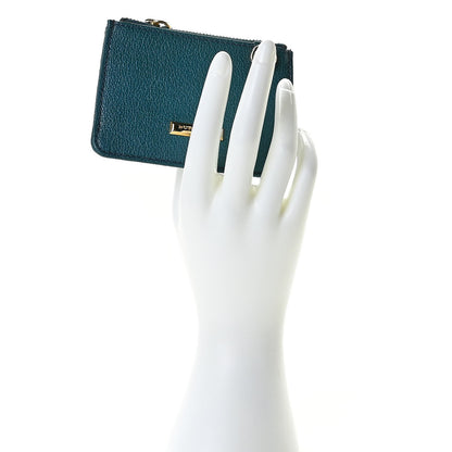 Burberry Goatskin Coin Case Card Holder Blue 2 of 7