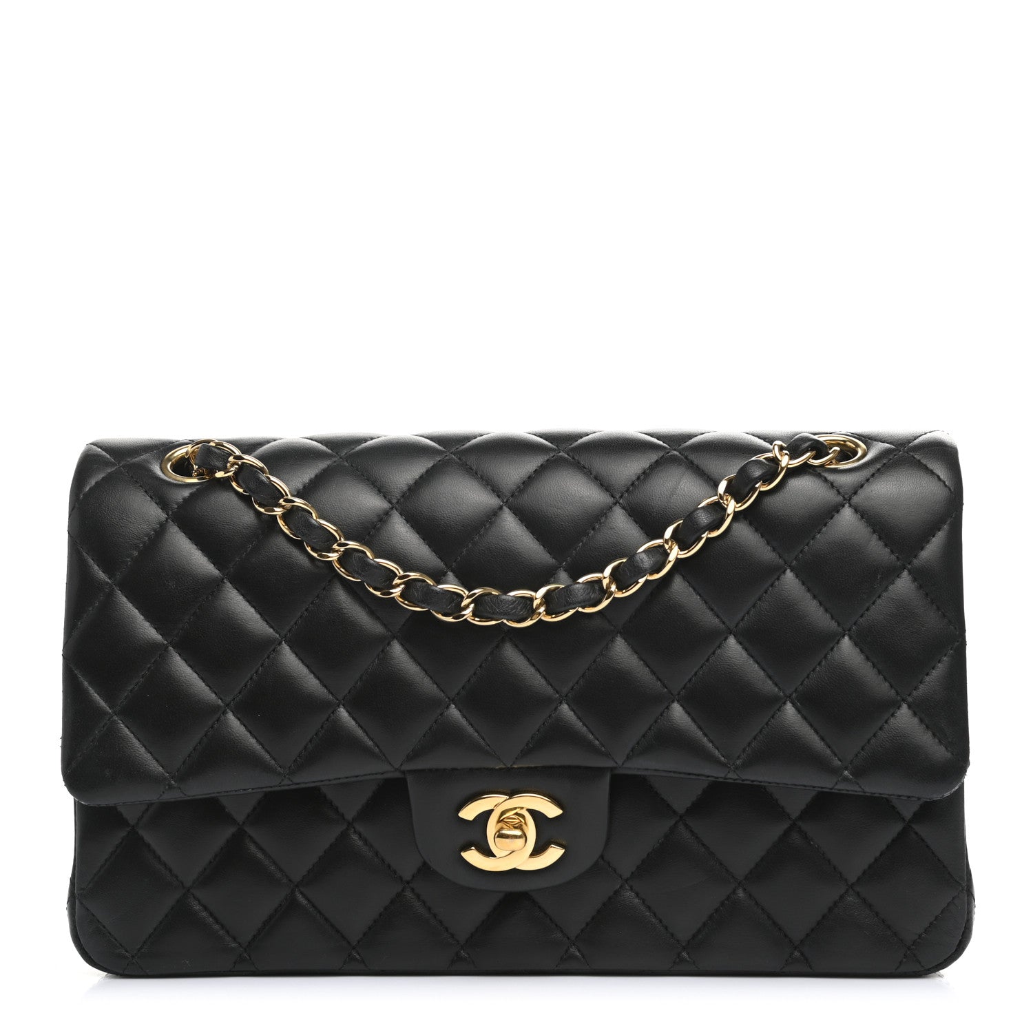 Chanel Lambskin Quilted Medium Double Flap Black 1 of 11