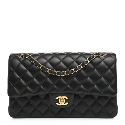 Chanel Lambskin Quilted Medium Double Flap Black 1 of 11