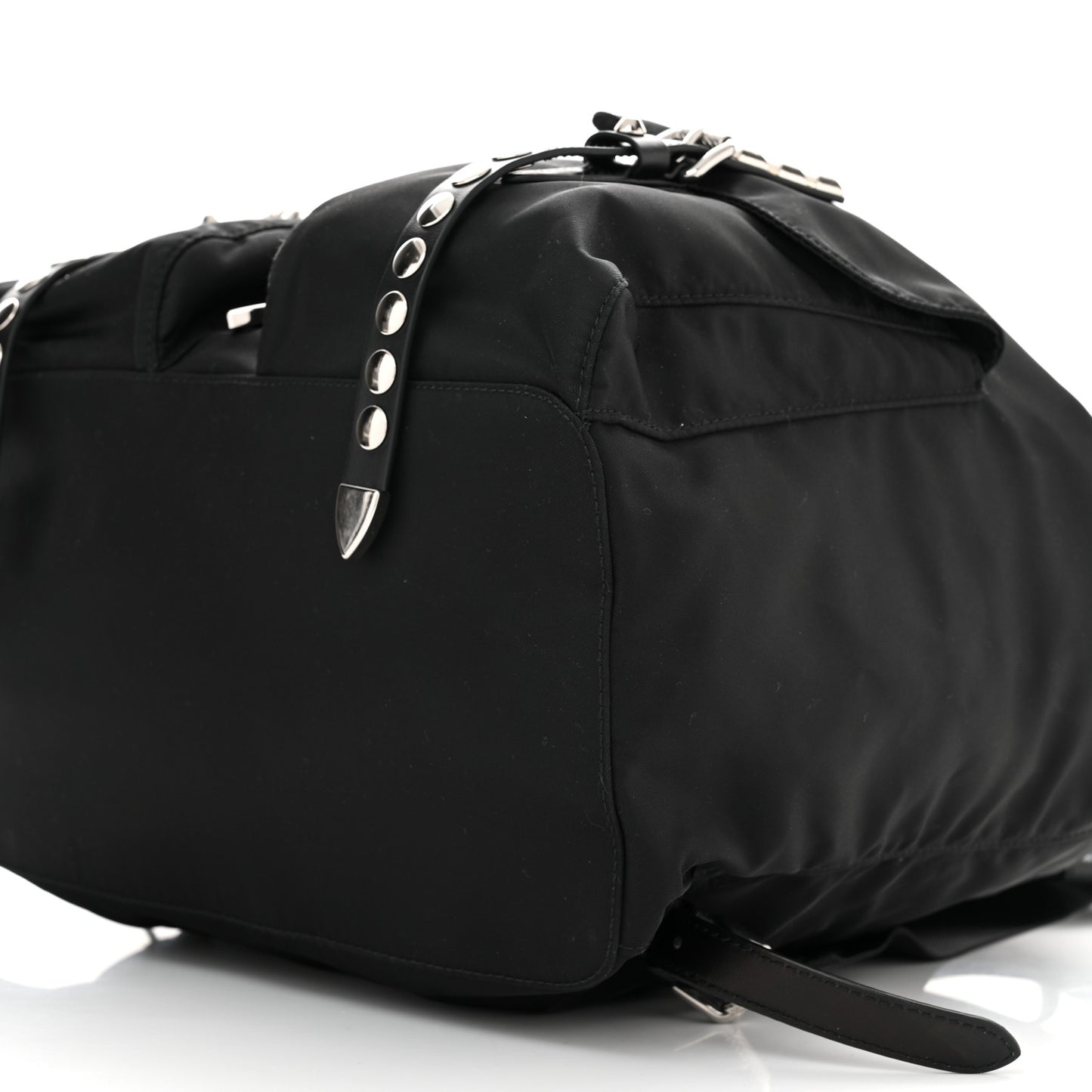 Nylon New Vela Studded Backpack Black