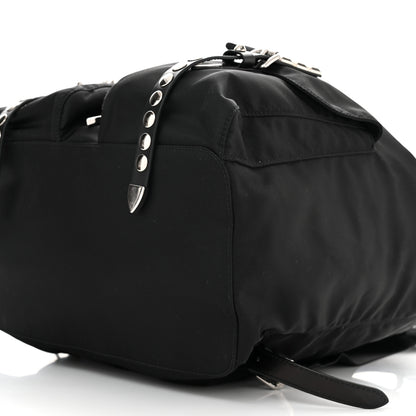 Prada Nylon New Vela Studded Backpack Black 9 of 9