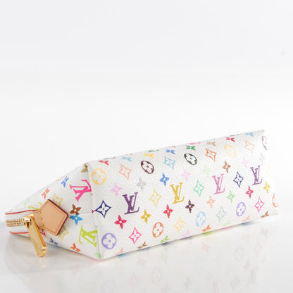 Louis Vuitton Monogram Multicolor Cosmetic Pouch White Litchi 4 of 7